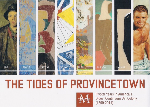 front of postcard: The Tides of Provincetown: Pivotal Years in America's Oldest Continuous Art Colony (1899-2011)