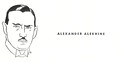 portrait drawing of Alexander Alekhine